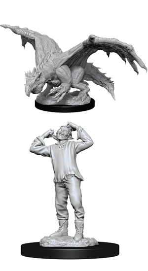 Green Dragon Wyrmling & Afflicted Elf